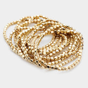 Nugget Bracelet Stack-Gold